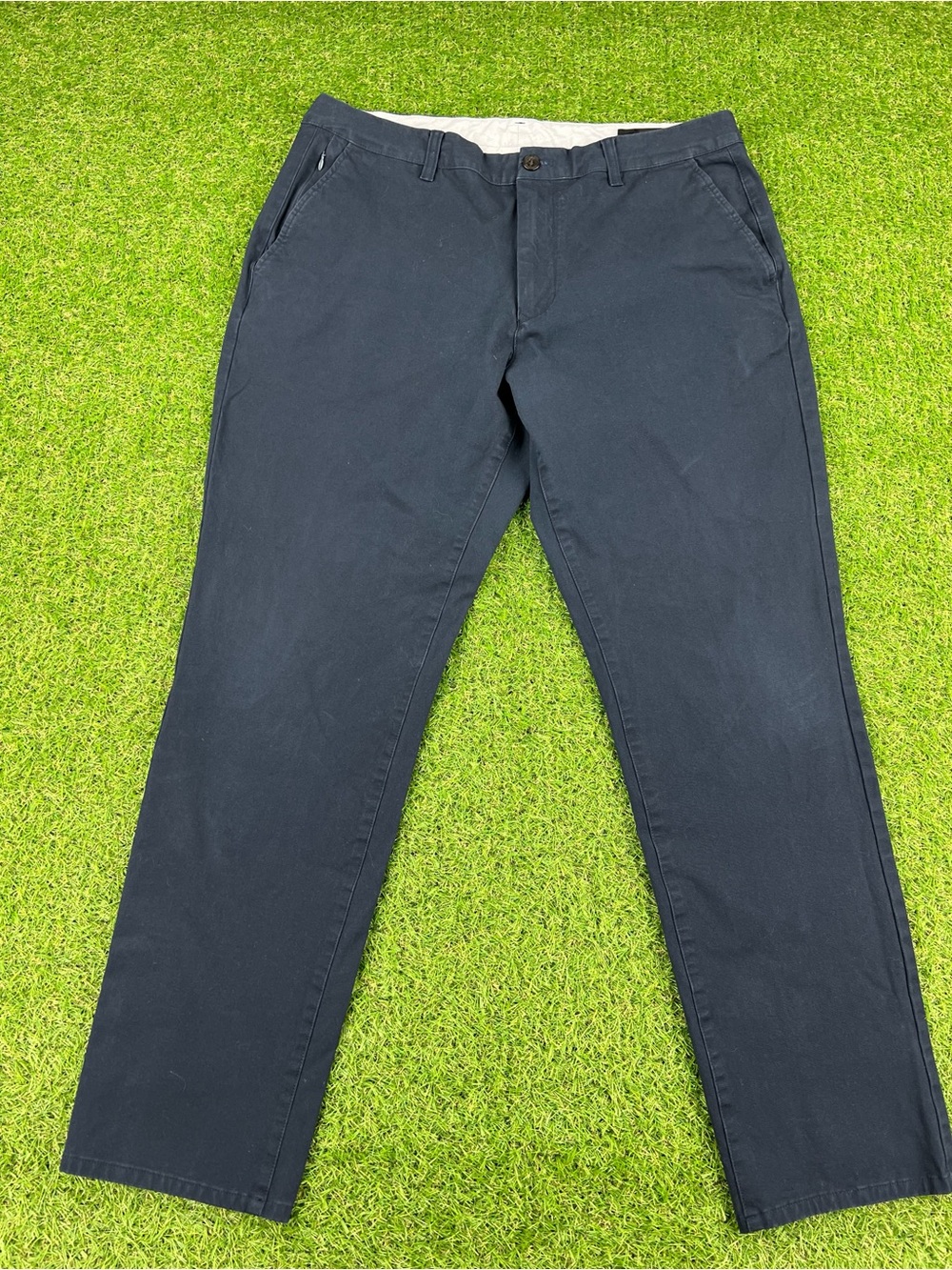 Bonobos Mens Mens Athletic Fit Straight Leg Navy Blue Chino Pants Size 36x32